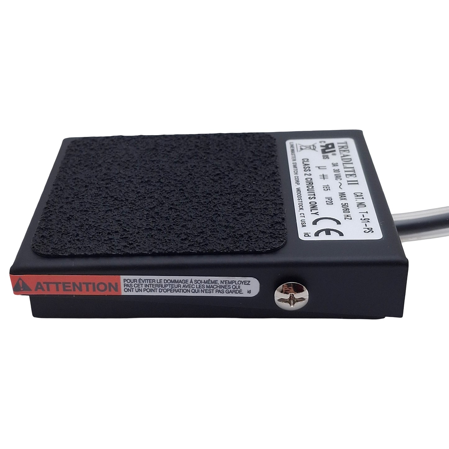 New Linemaster T-91-PS Momentary Foot Pedal Switch, SPDT, 3A 30VAC, 1/4in Mono Plug