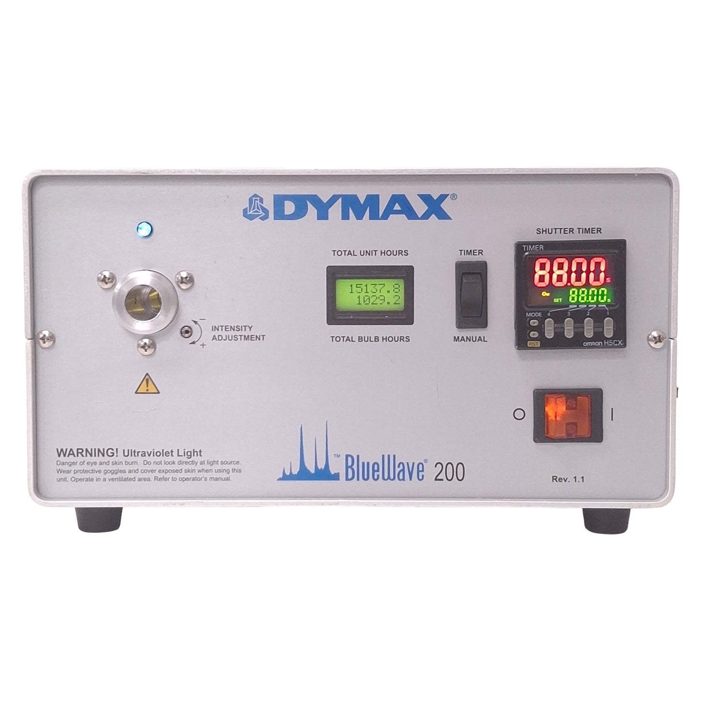 Used Dymax BlueWave 200 V1.1 UV Curing Spot Lamp, 200W 300-450nm, 115-230VAC