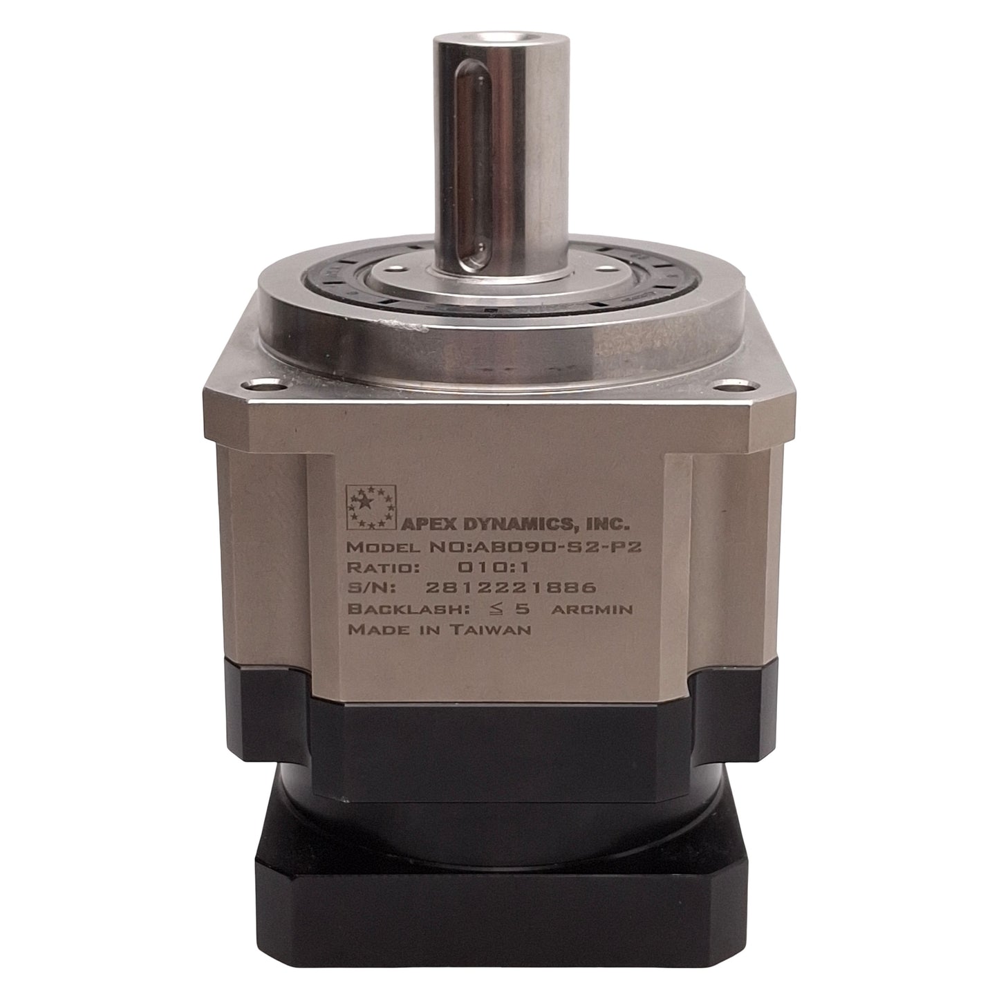 Used Apex Dynamics AB090-010-S2-P2 Planetary Gearbox, 10:1, 4000rpm, ø22mm Shaft