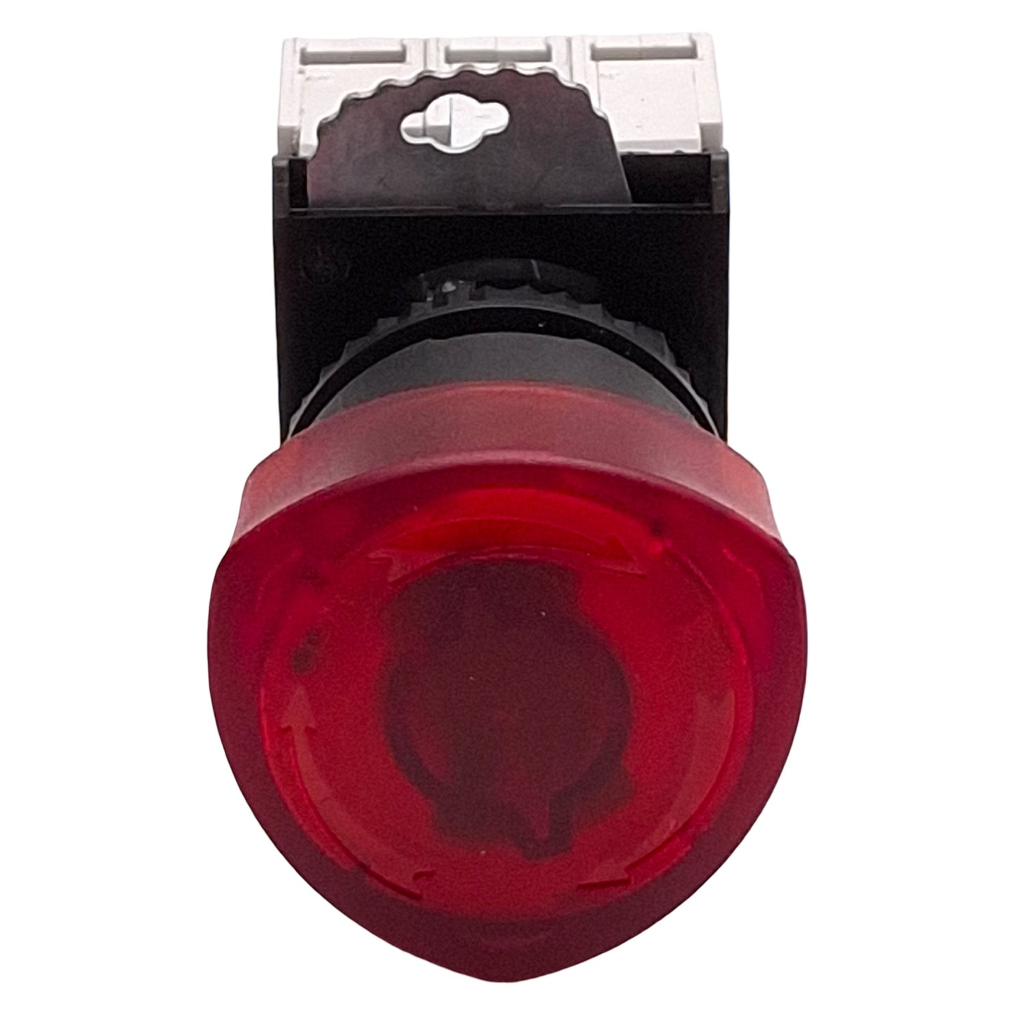 Used Baco L22EM10-3EARL11 Red Twist-Release E-Stop Pushbutton, 1NO+1NC, 24VAC/DC Lamp