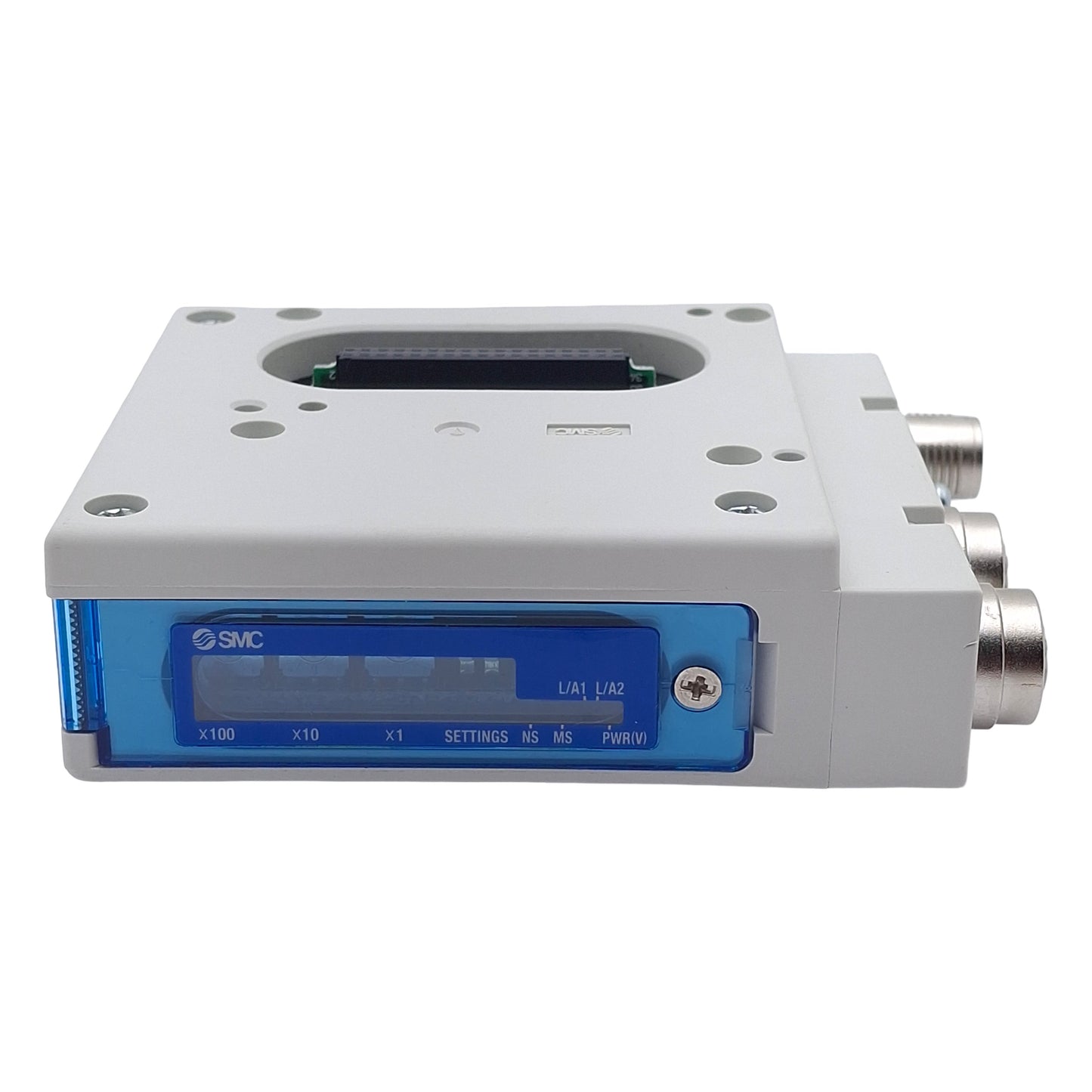 New – Open box SMC EX260-SEN1-X242 EX300 Serial Interface Unit, 32-Output, EtherNet, M12, 24VDC