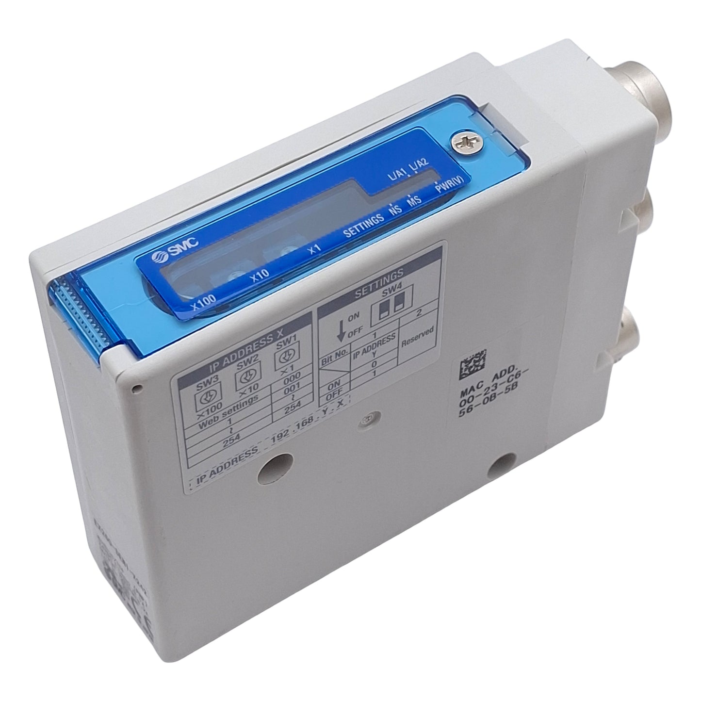 New – Open box SMC EX260-SEN1-X242 EX300 Serial Interface Unit, 32-Output, EtherNet, M12, 24VDC