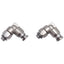 New Lot of 2 SMC KQG2L23-M5 One-Touch Elbow Fitting 90°, M5x0.8 to ø3.2mm Tube, 1MPa