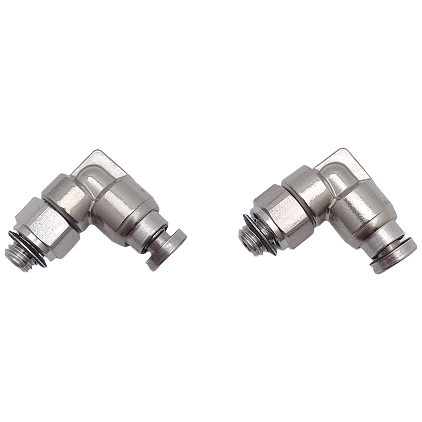 New Lot of 2 SMC KQG2L23-M5 One-Touch Elbow Fitting 90°, M5x0.8 to ø3.2mm Tube, 1MPa