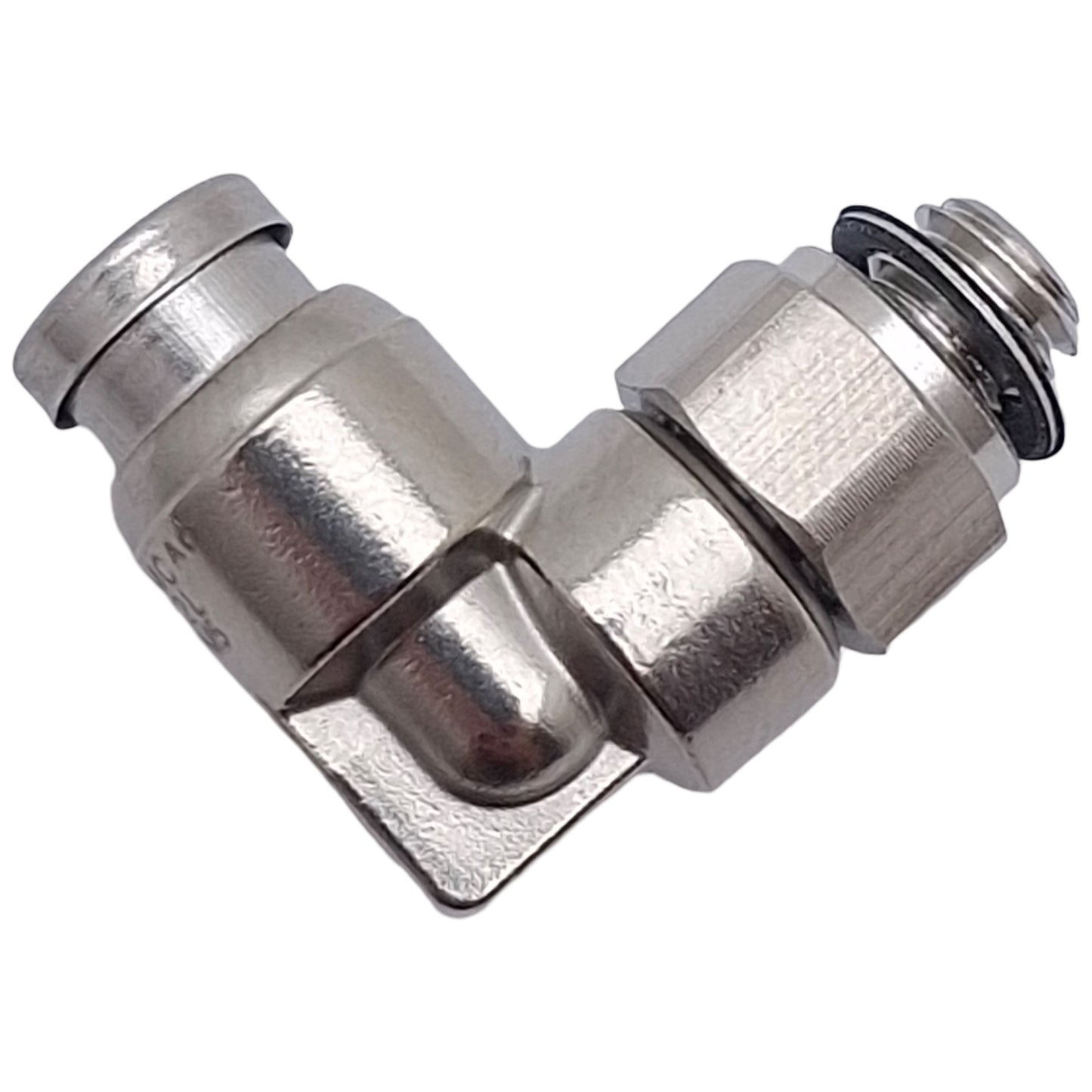 New Lot of 2 SMC KQG2L23-M5 One-Touch Elbow Fitting 90°, M5x0.8 to ø3.2mm Tube, 1MPa