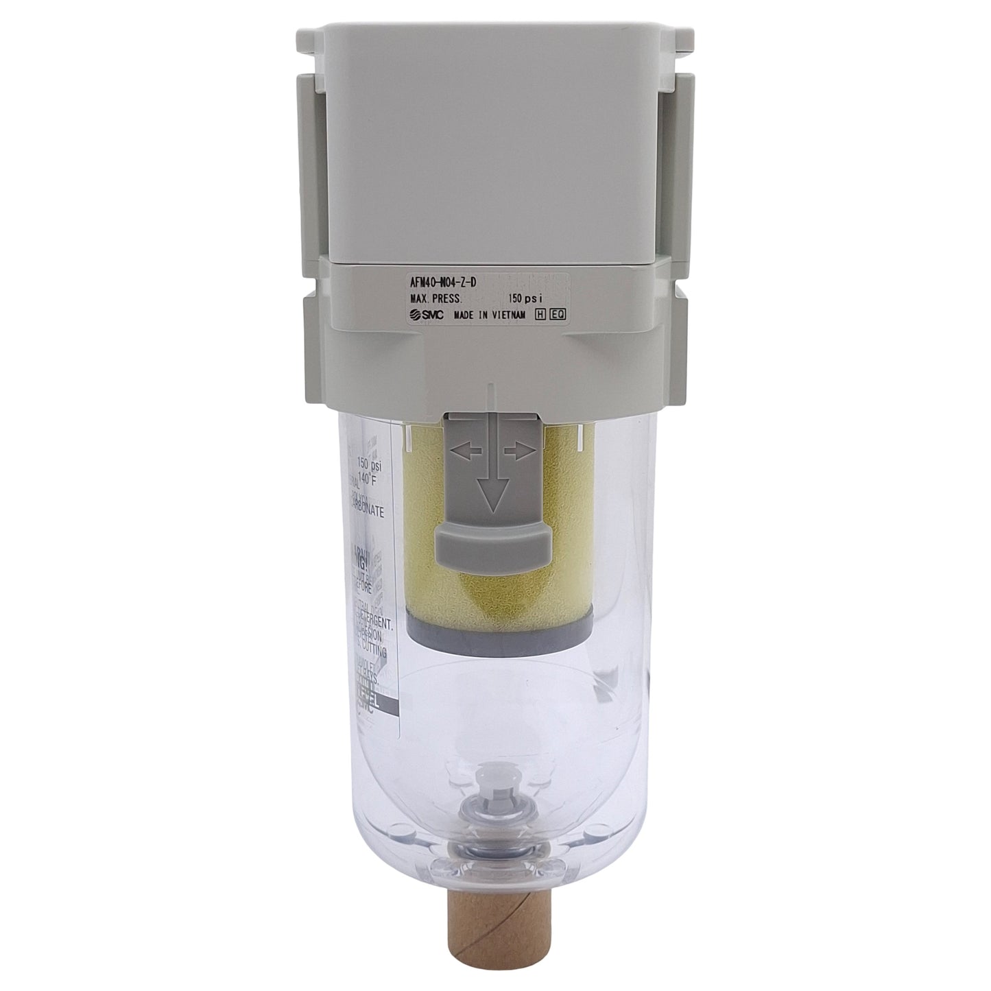New SMC AFM40-N04-Z-D Coalescing Mist Separator Filter, 1/2in NPT, 0.3µm, 150psi