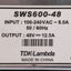Used TDK-Lambda SWS600-48 DC Power Supply, 600W 48VDC 12.5A Output, 100-240VAC Input
