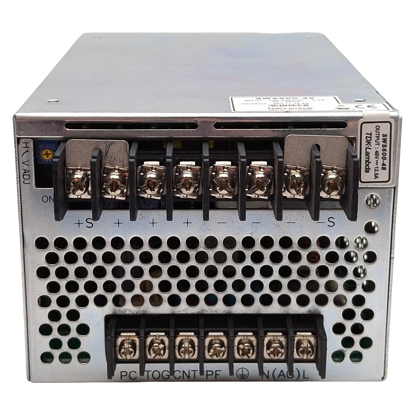 Used TDK-Lambda SWS600-48 DC Power Supply, 600W 48VDC 12.5A Output, 100-240VAC Input