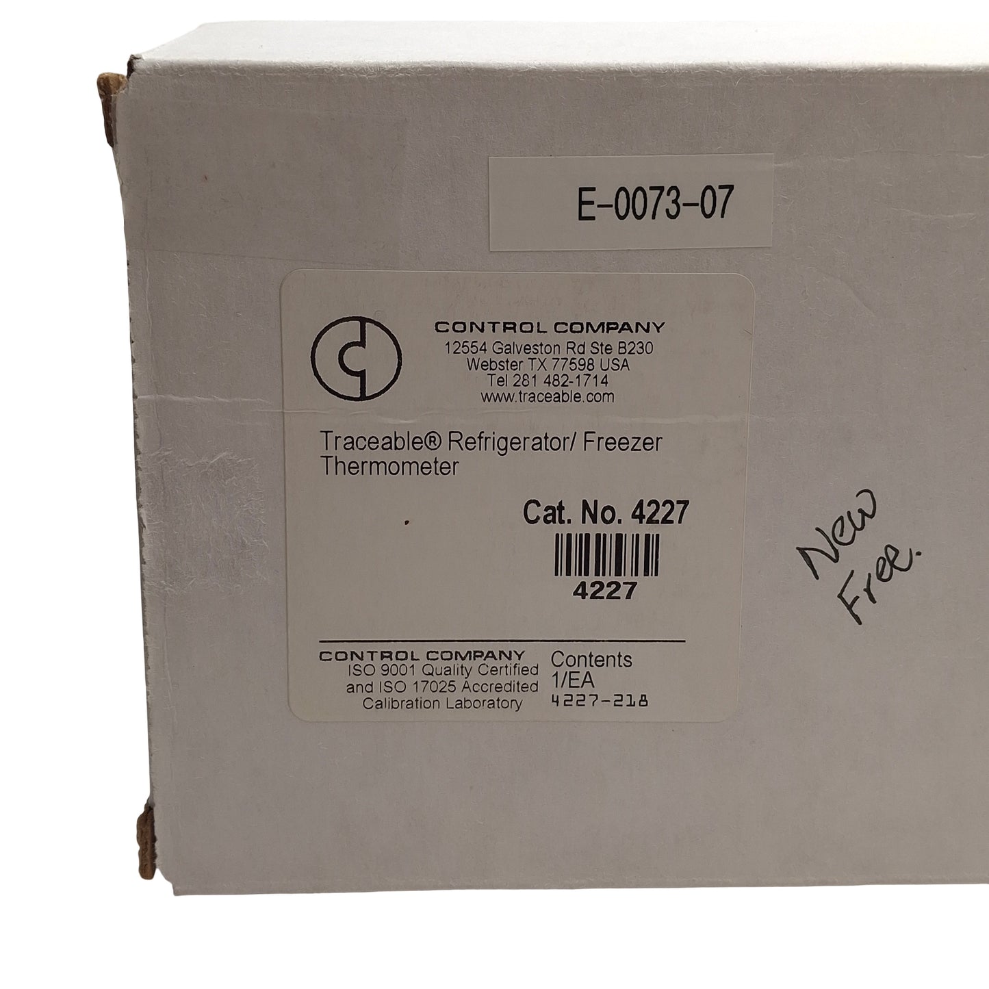 New – Open box Control Company 4227 Traceable Refrigerator/Freezer Thermometer, -58 to 158°F