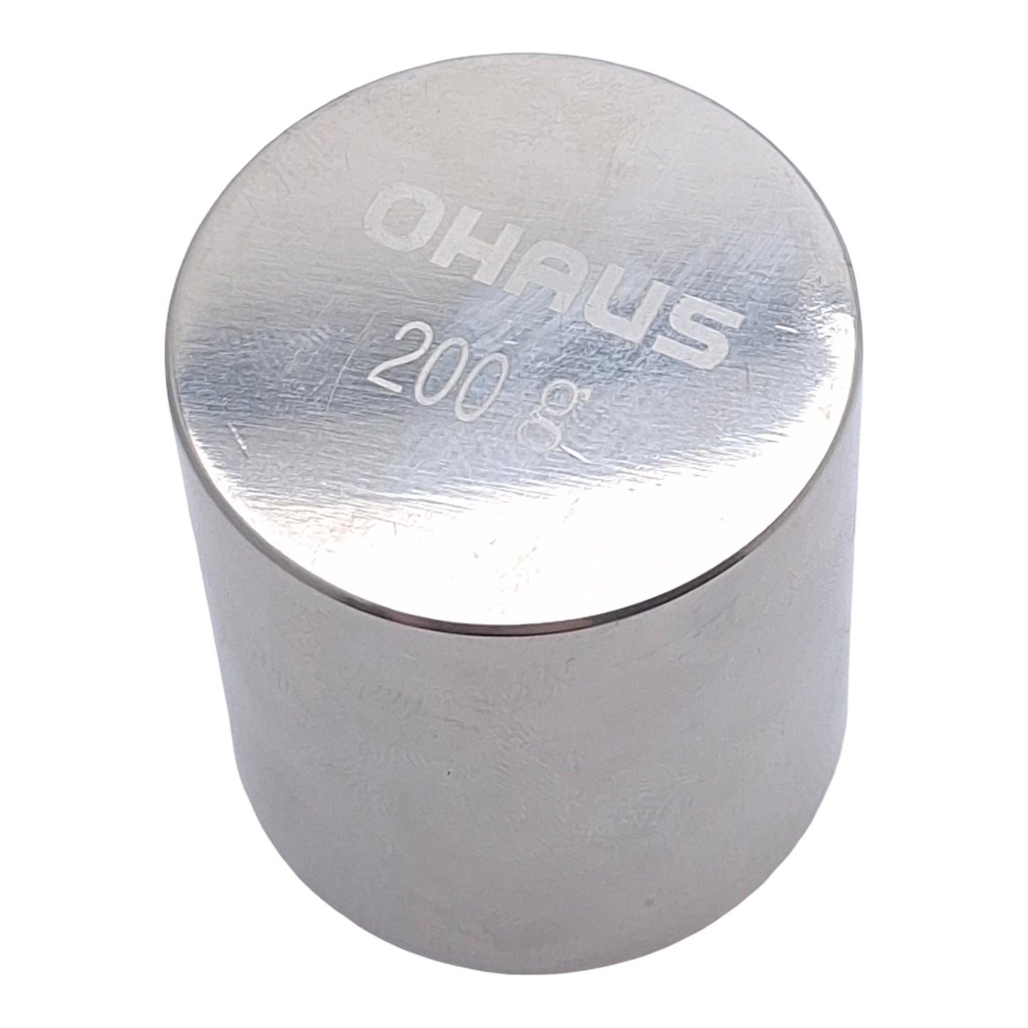 Used Ohaus 71131274 Stainless Steel Calibration Weight for Balances, 200g, F2 Class