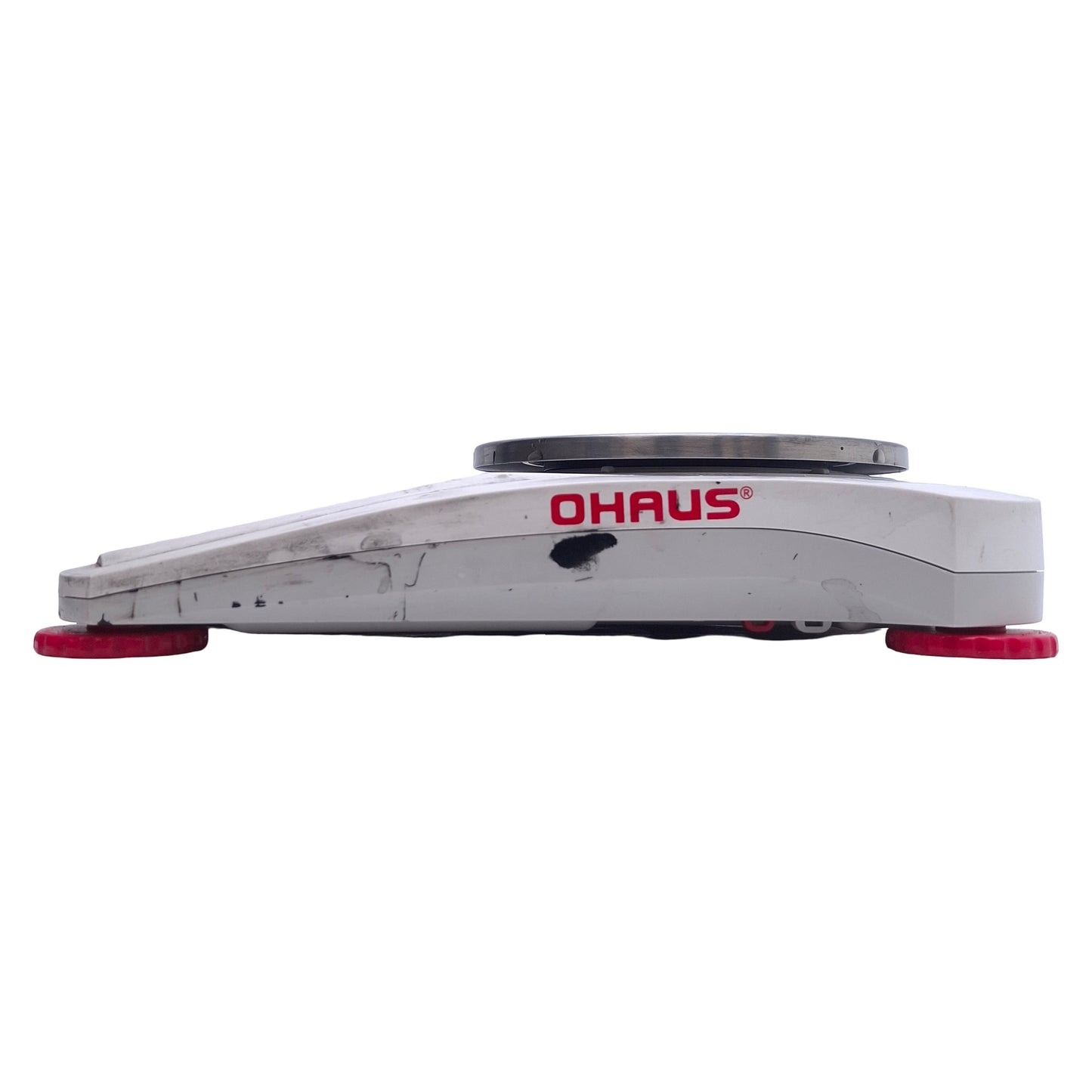 Used Ohaus SPX222 Scout Portable Balance, 220g Capacity, 5VDC, ø4.7in Pan, 22mm digit