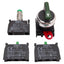 Used Omron A22RW-3MG-24A-20 Green Illuminated Selector Switch, 3-Position, 2NO, 24V