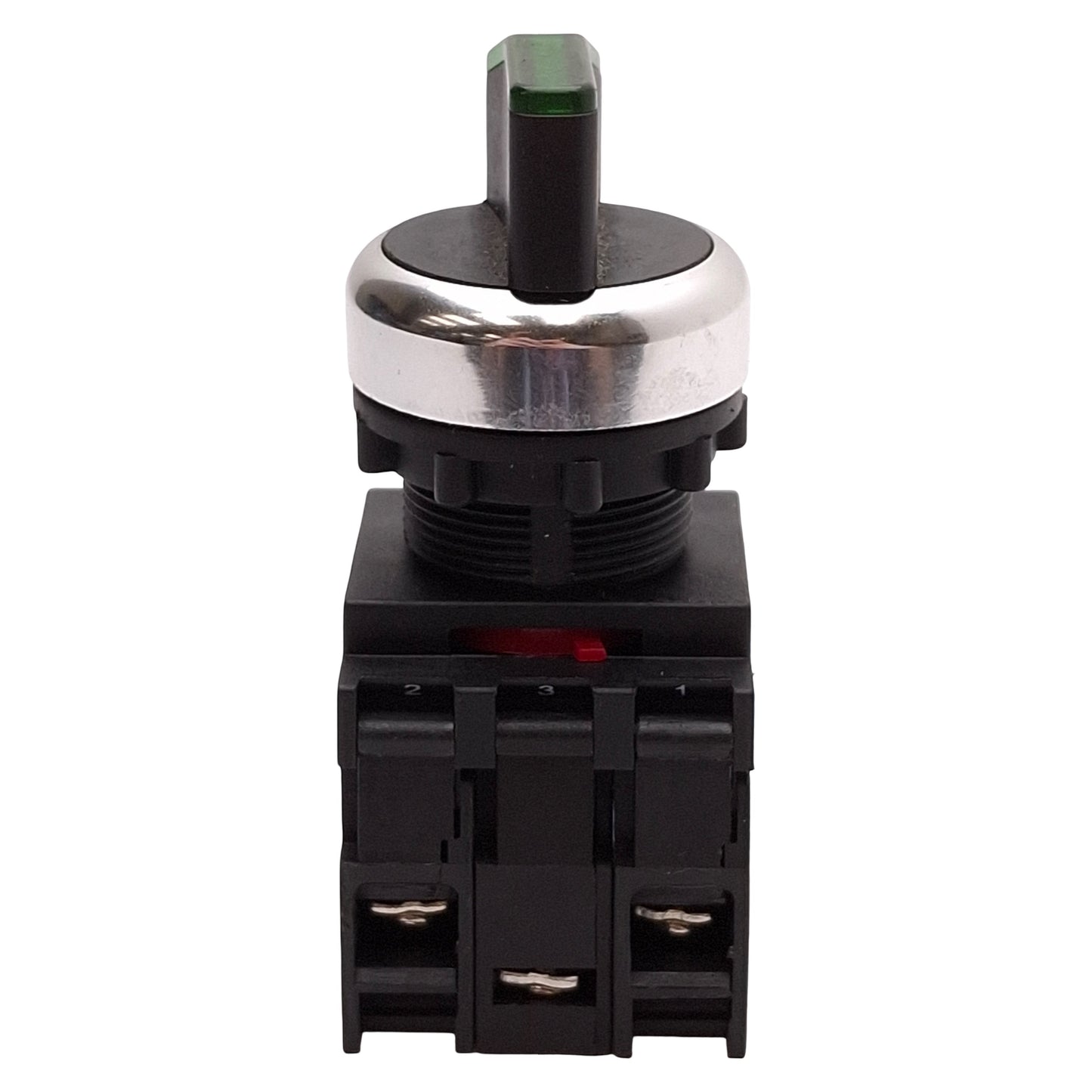 Used Omron A22RW-3MG-24A-20 Green Illuminated Selector Switch, 3-Position, 2NO, 24V