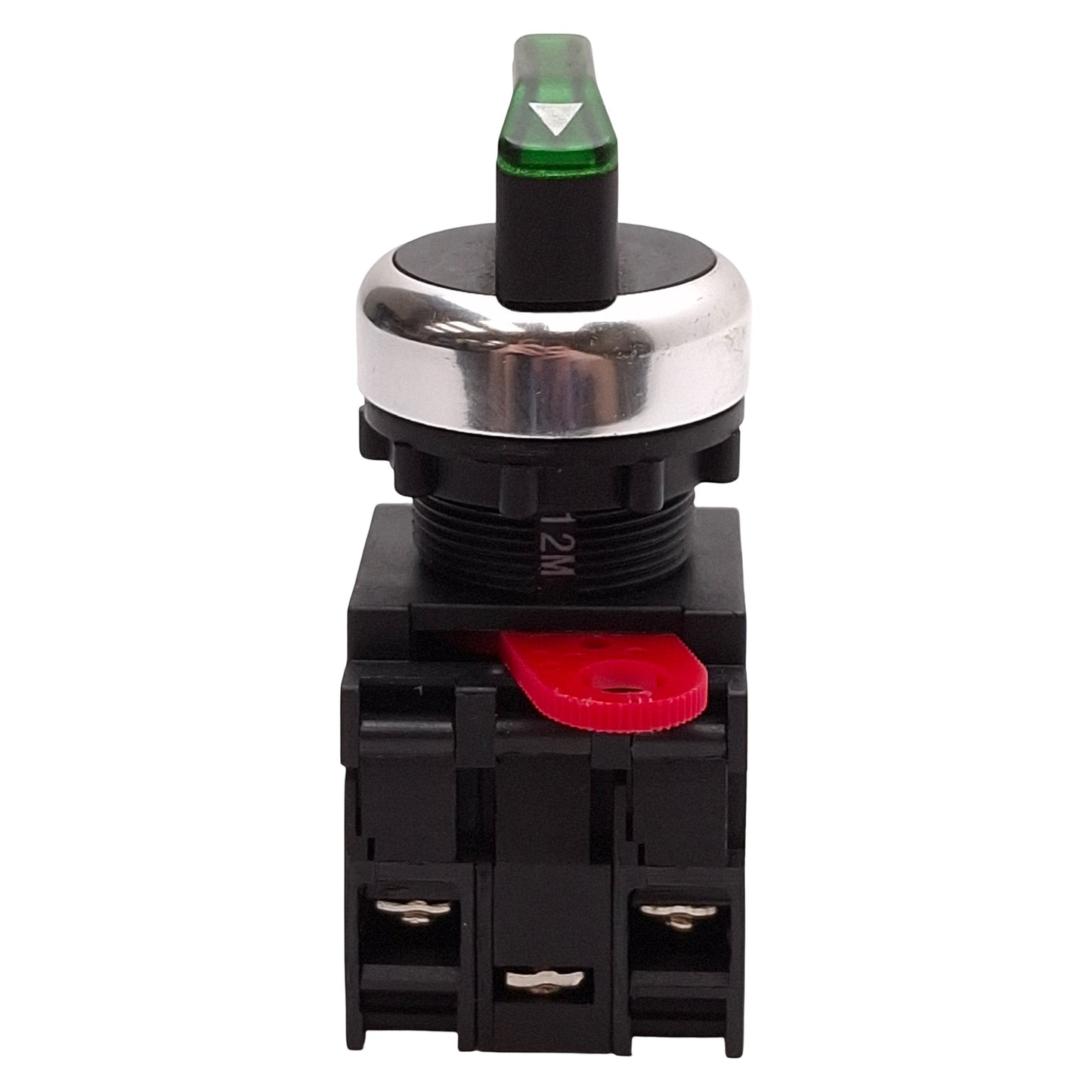 Used Omron A22RW-3MG-24A-20 Green Illuminated Selector Switch, 3-Position, 2NO, 24V
