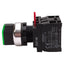 Used Omron A22RW-3MG-24A-20 Green Illuminated Selector Switch, 3-Position, 2NO, 24V