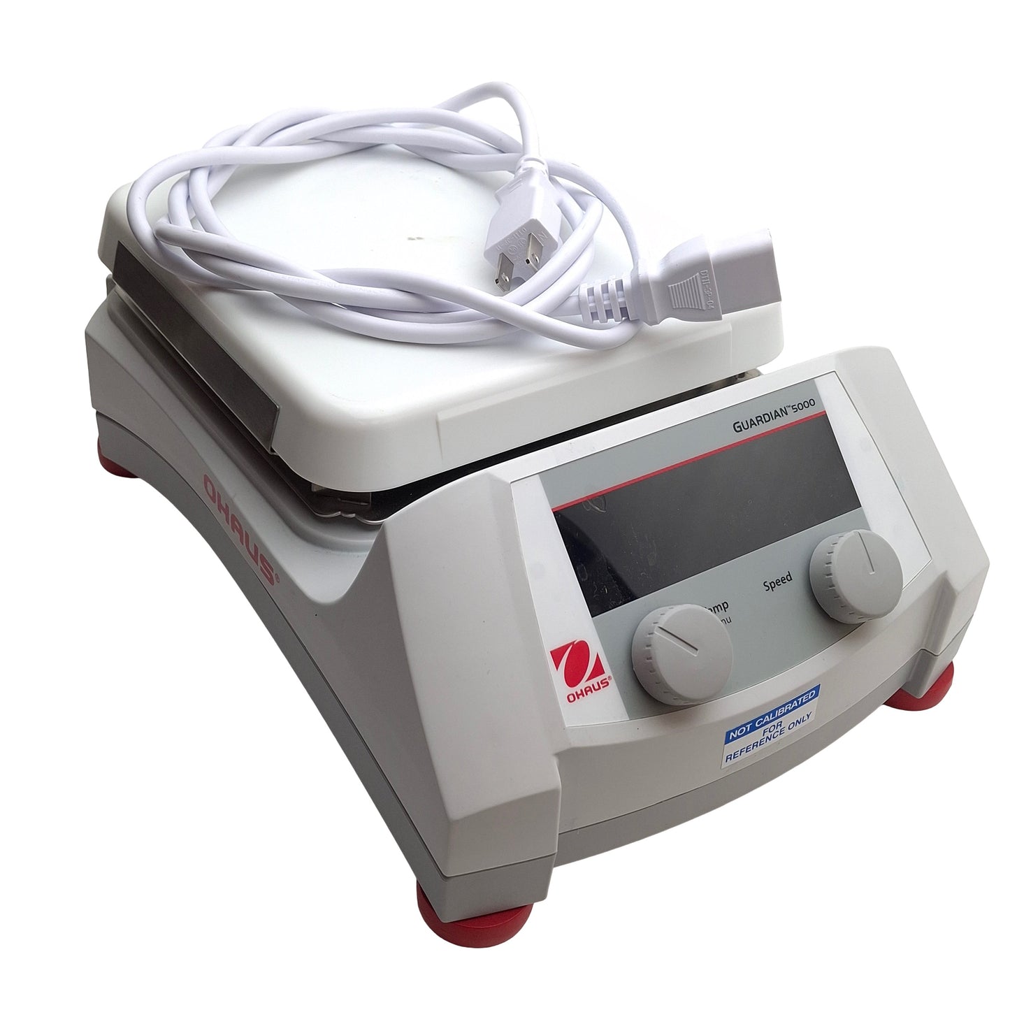 Used Ohaus e-G51HS07C Hotplate Stirrer, 60-1600RPM, 15Liters, 120VAC 10A, 7x7in