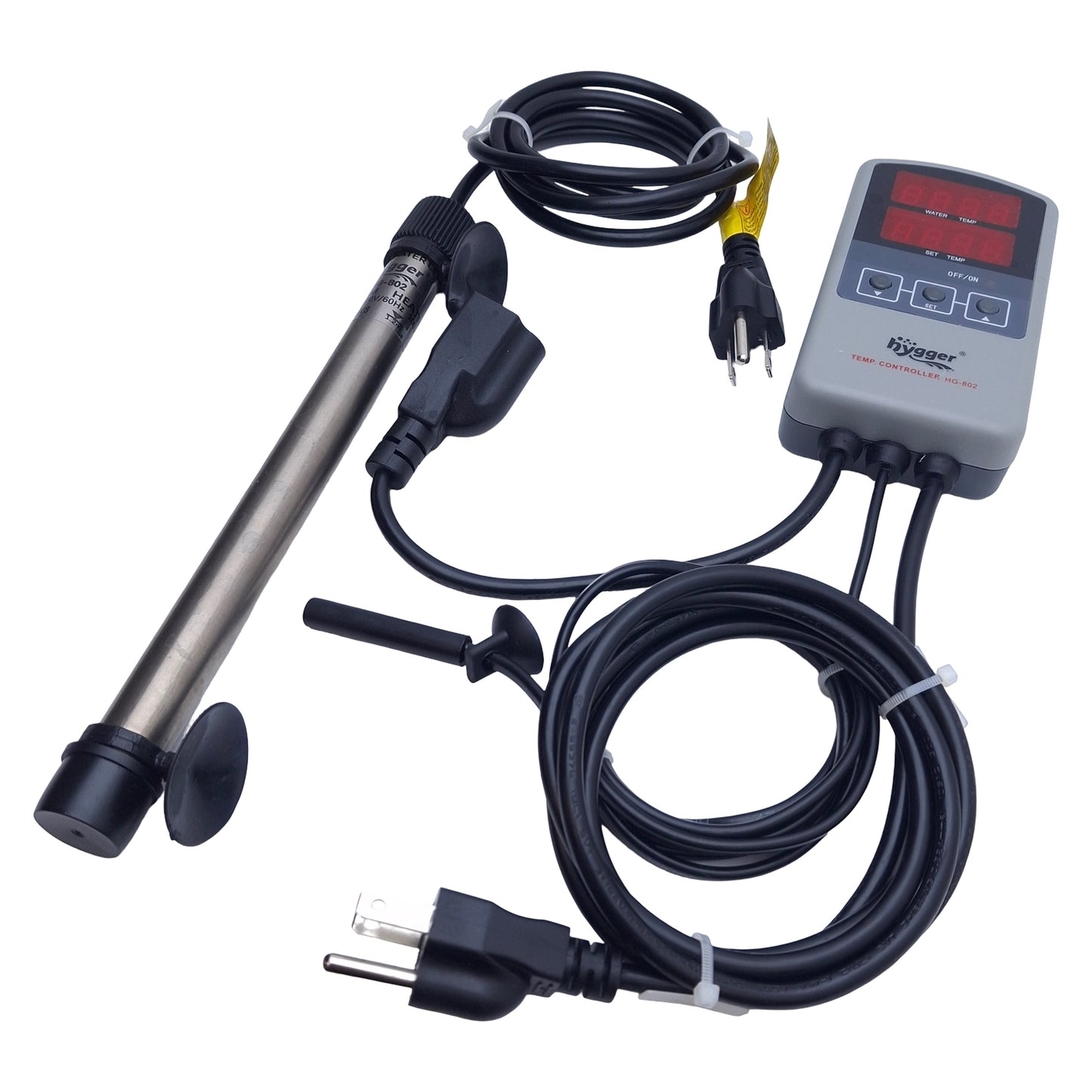 Used Hygger HG-802 Temperature Controller w/ Heater 110-120VAC, 100W, 5.5ft Cord