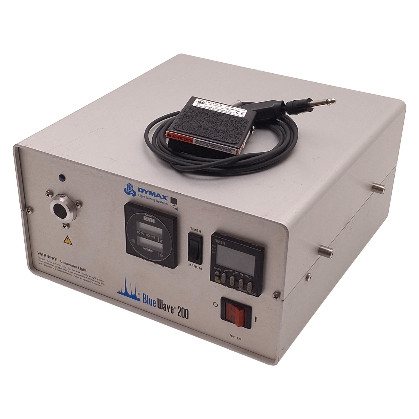Used Dymax BlueWave 200 V1.0 UV Curing Spot Lamp, 200W 300-450nm, 115-230VAC