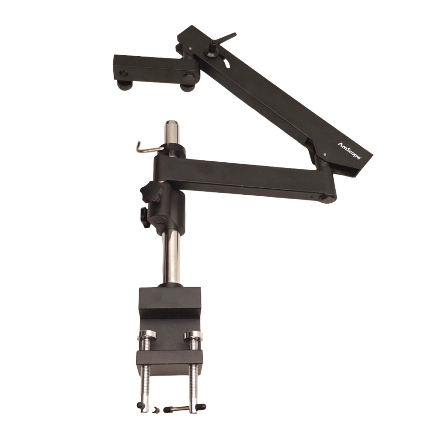 Used AmScope APC-NF Stereo Microscope Arm Stand, Desk Clamp, 40in Reach, 20lbs Cap