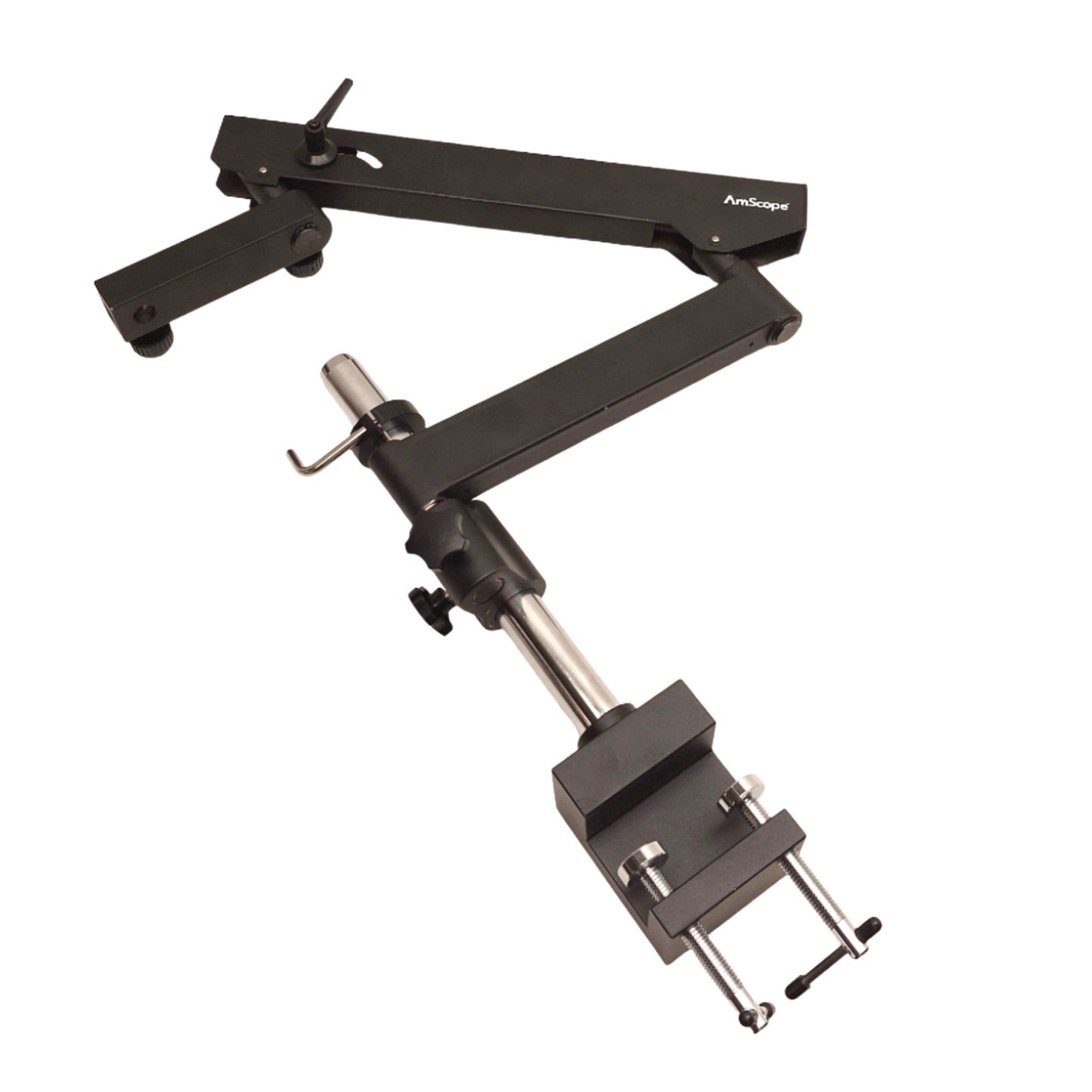 Used AmScope APC-NF Stereo Microscope Arm Stand, Desk Clamp, 40in Reach, 20lbs Cap