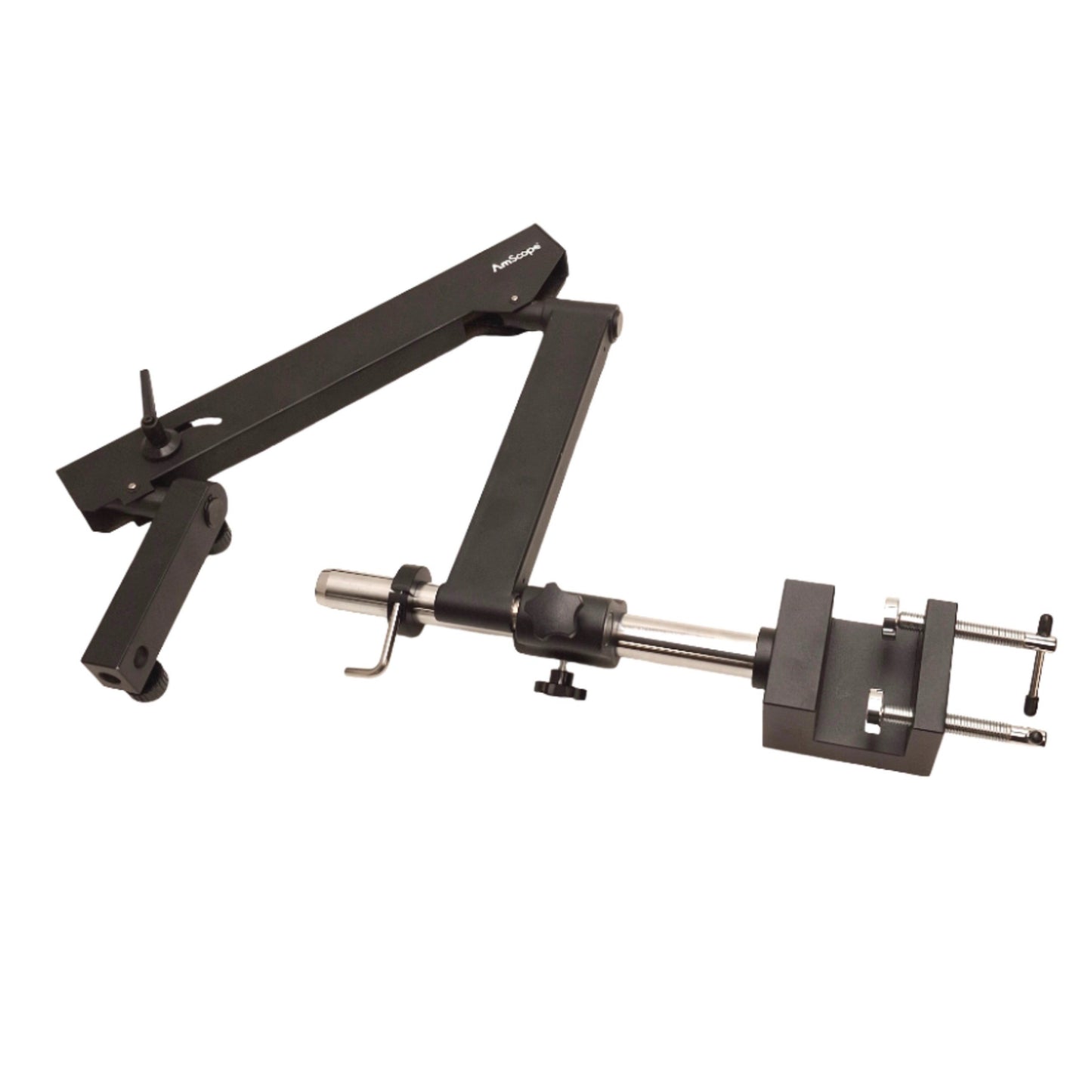 Used AmScope APC-NF Stereo Microscope Arm Stand, Desk Clamp, 40in Reach, 20lbs Cap