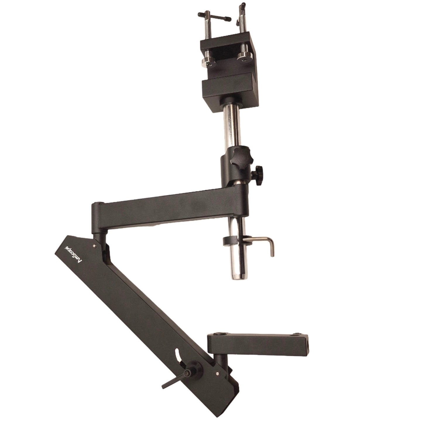 Used AmScope APC-NF Stereo Microscope Arm Stand, Desk Clamp, 40in Reach, 20lbs Cap