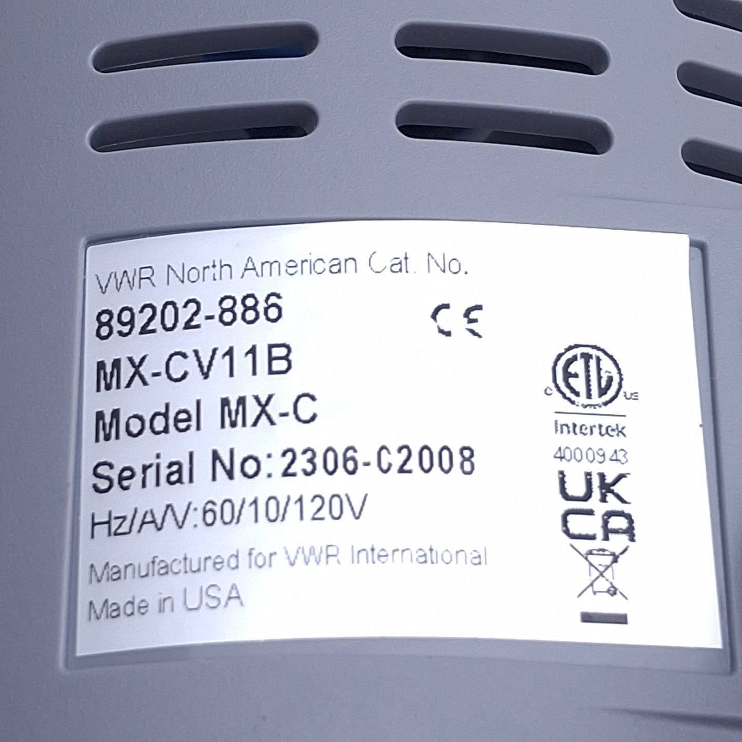 Used WVR MX-CV11B Immersion Circulator Heater, 10° to 135°C, 2.3psi Max, 13.5 l/min