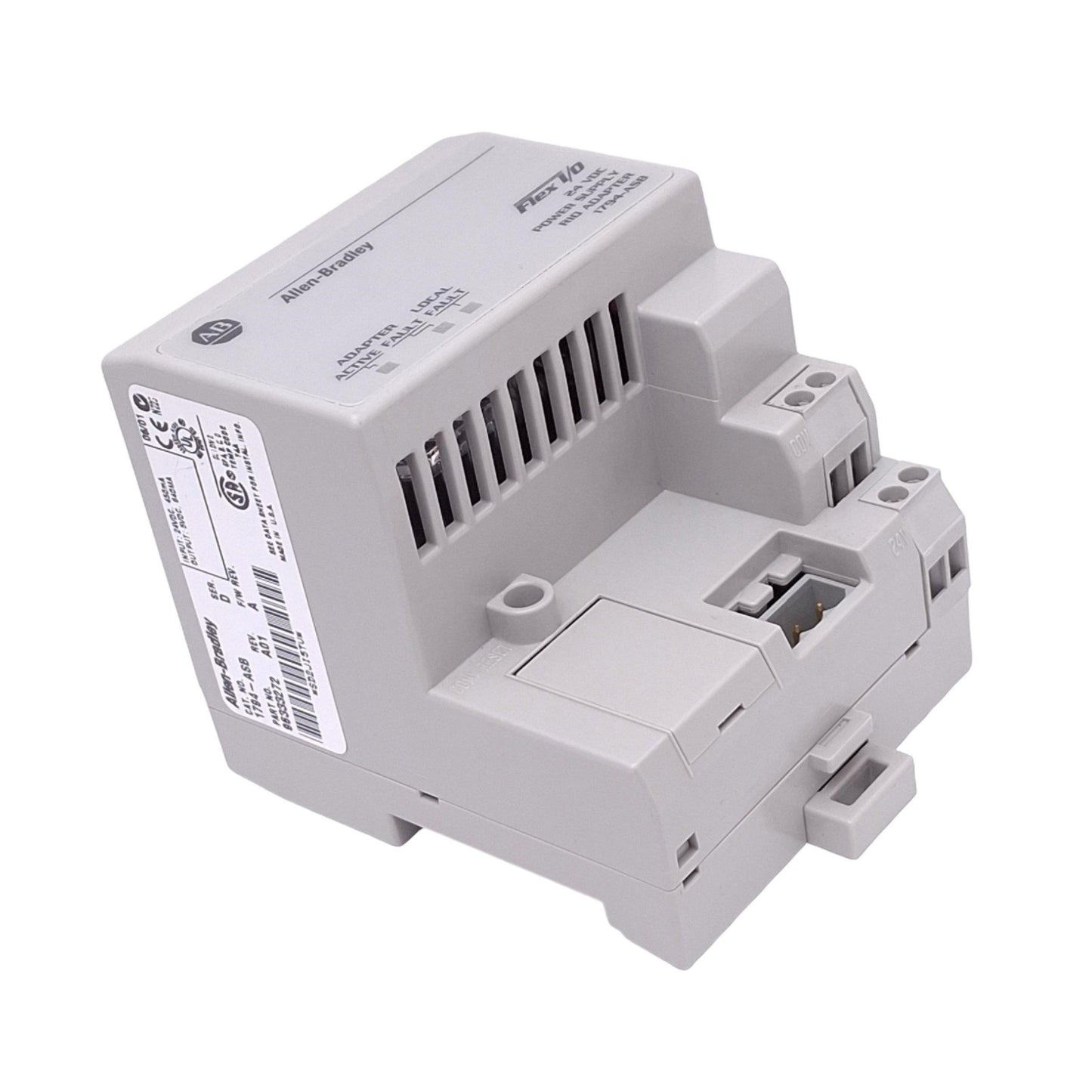 Used Allen Bradley 1794-ASB FLEX I/O Remote Adapter, 8-Module, 24VDC In, 5VDC Out