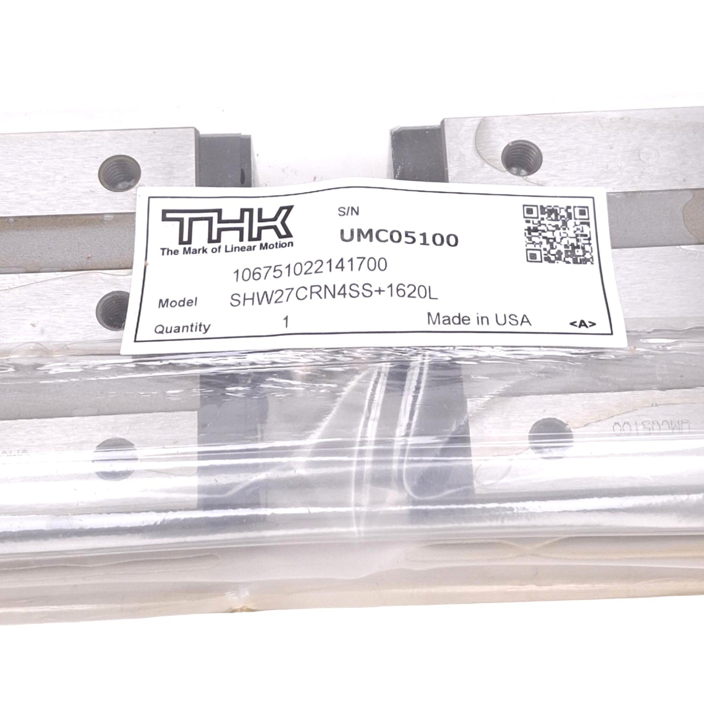 New THK SHW27CRN4SS+1620L Linear Guide Assembly, 72.8x62x27mm Block(4x), 1620mm Rail