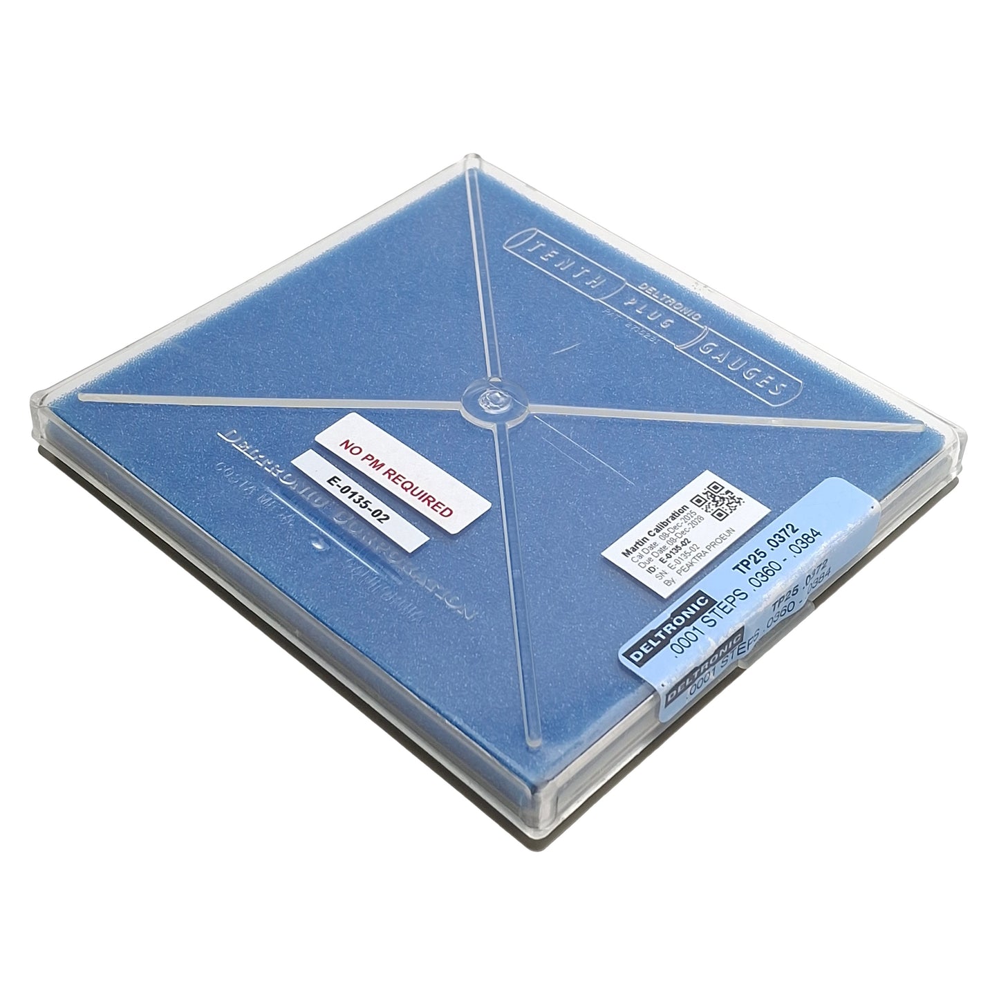 Used Deltronics TP25.0372 Precision Pin Gage Set, 0.0360in to 0.0384in, Class X