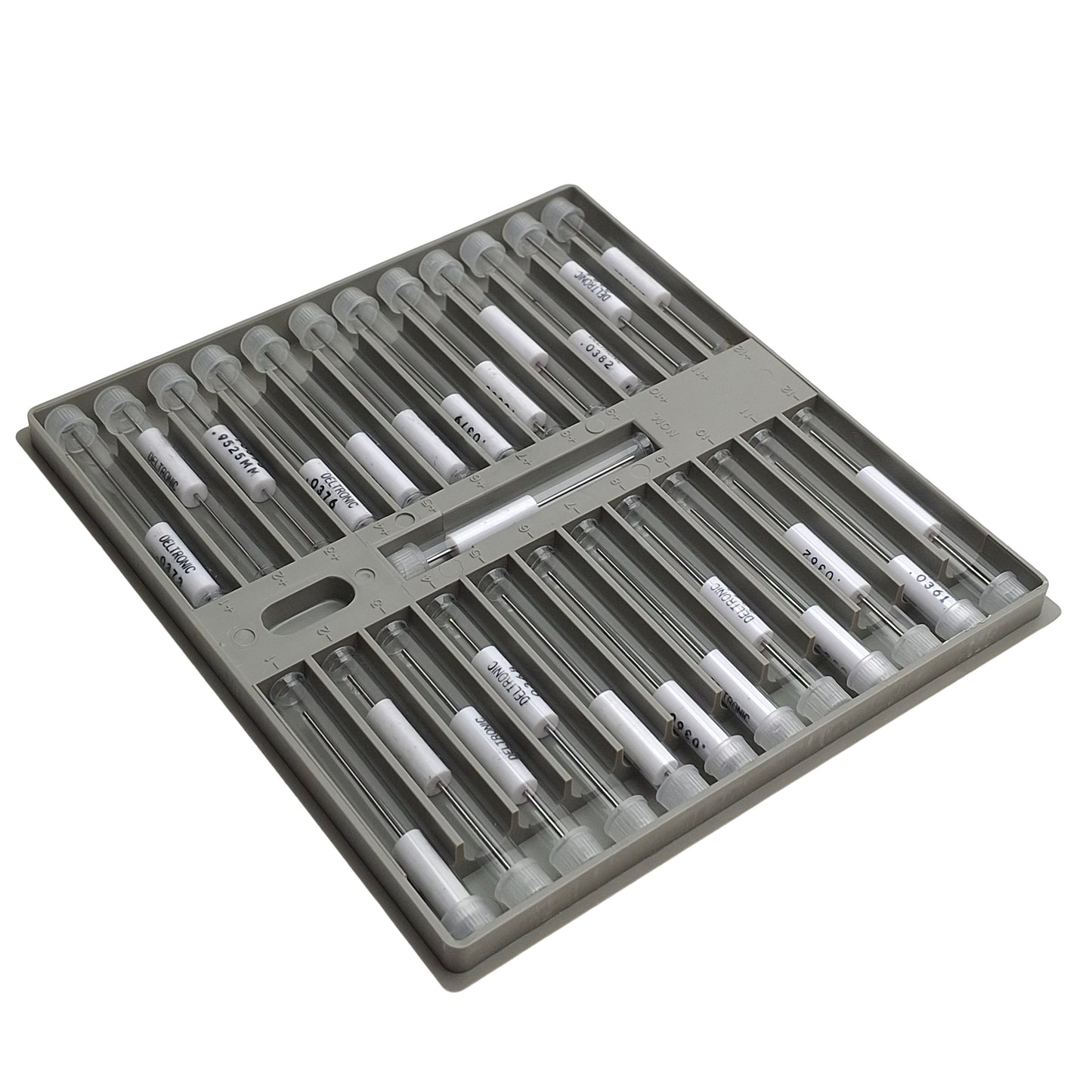 Used Deltronics TP25.0372 Precision Pin Gage Set, 0.0360in to 0.0384in, Class X
