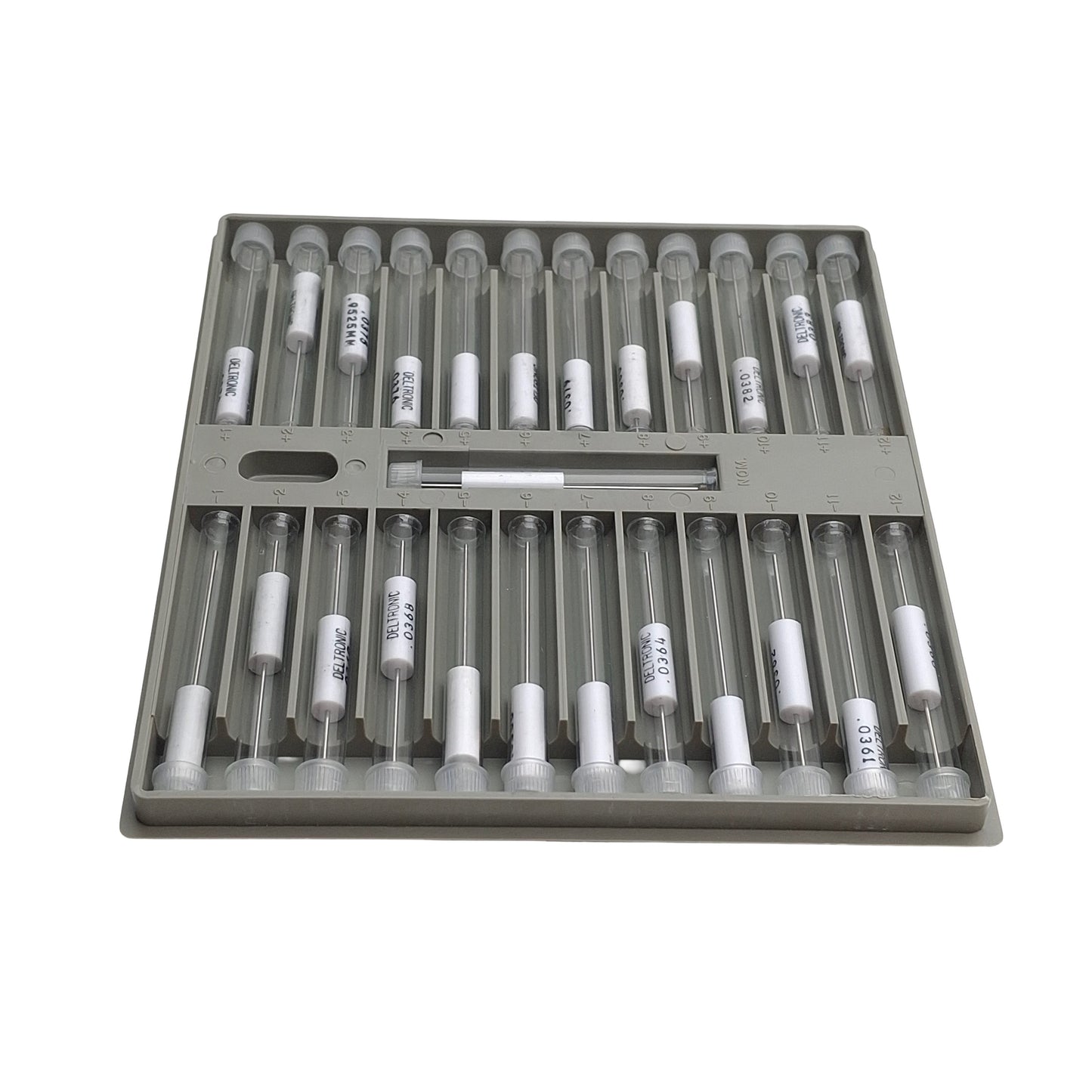 Used Deltronics TP25.0372 Precision Pin Gage Set, 0.0360in to 0.0384in, Class X