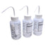 Used Lot of 3 Azlon WGW002VTML Plastic Wash Bottle For LDPE, 500ml Capacity
