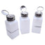 Used Lot of 3 Menda 35312 Square HDPE Bottle w/ One-Touch Pump, 8oz Capacity, 0.2cc