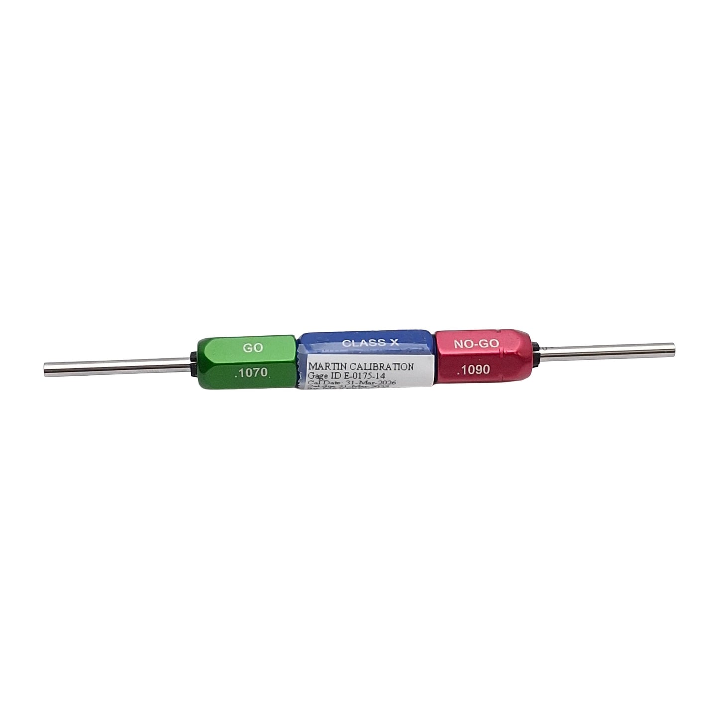 New – Open box Vermont Gage 151103330 Go NoGo Pin Gage, 0.1070in Go, 0.1090 NoGo, Class X