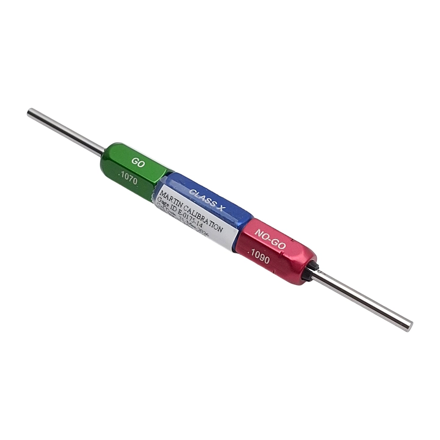 New – Open box Vermont Gage 151103330 Go NoGo Pin Gage, 0.1070in Go, 0.1090 NoGo, Class X