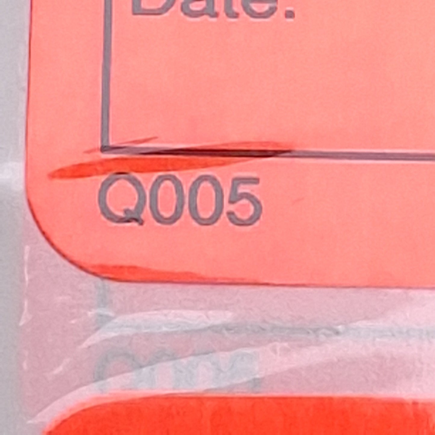 New GMP Labeling Q005 Rejected Label, 1000/Roll, 2 x 1in Rectangle, Thermal Transfer