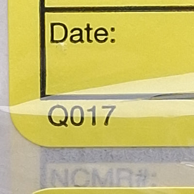 New GMP Labeling Q017 Non-Conforming Label 1000/Roll, 2 x 1in Rectangle, Matte Litho