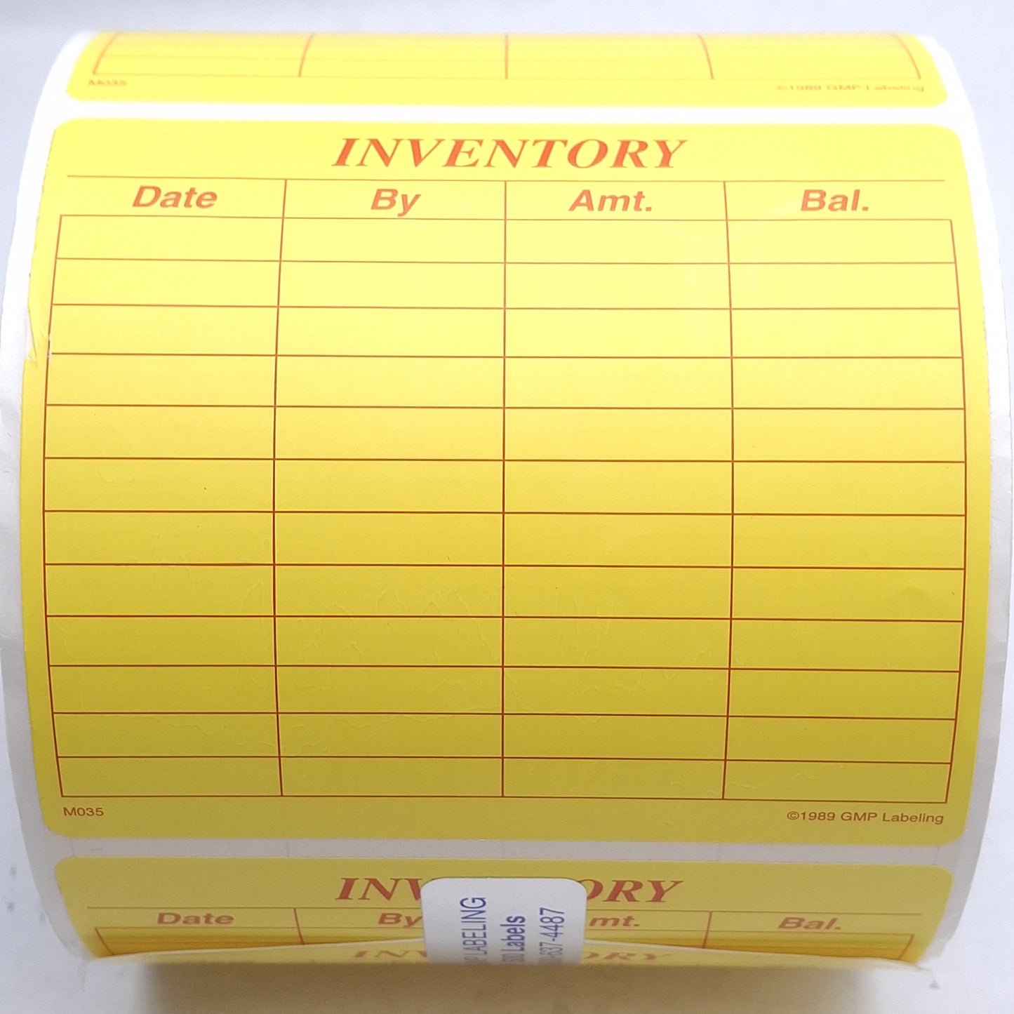 New GMP Labeling M035 Inventory Label 500/Roll, 4 x 3.5in Rectangle, Matte Litho