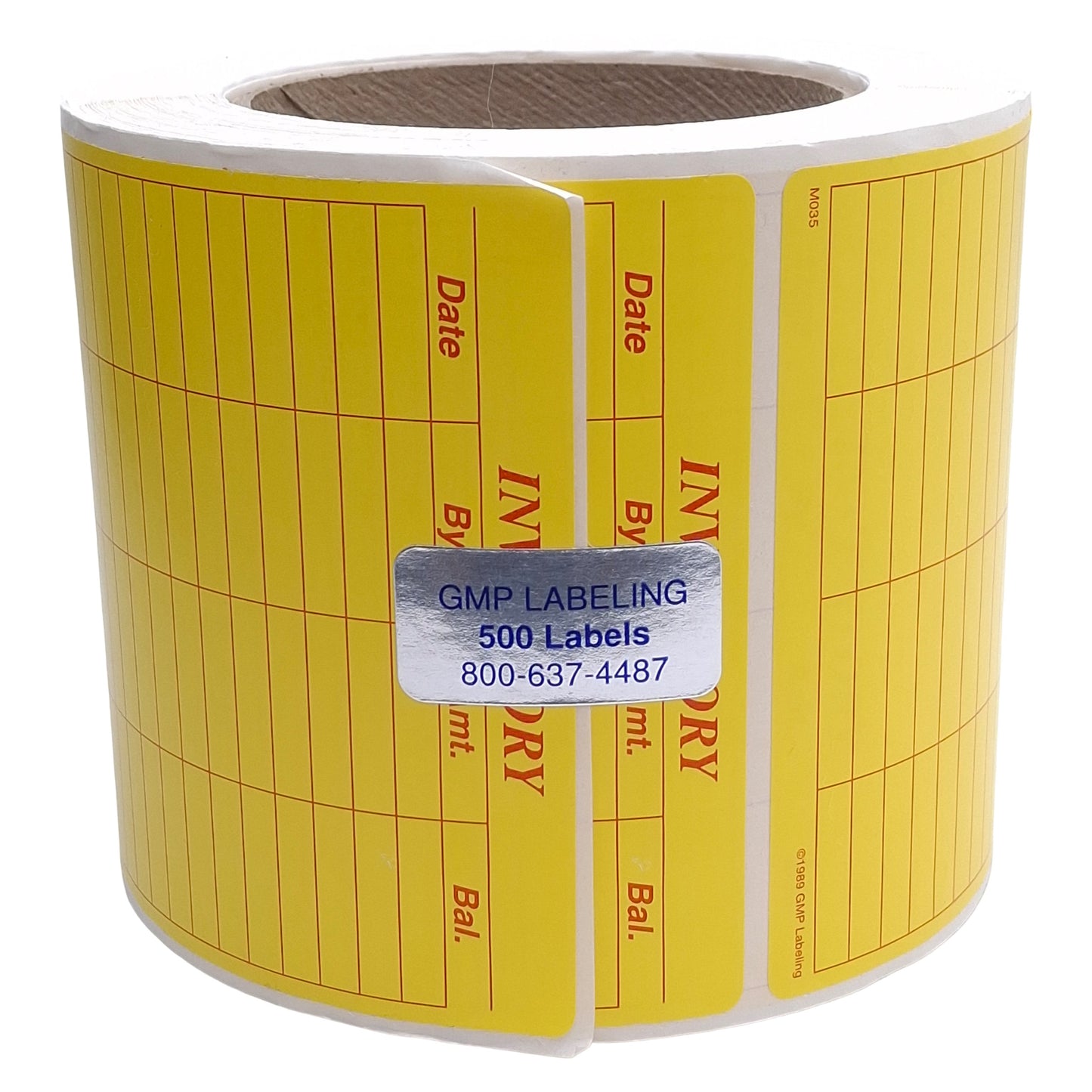 New GMP Labeling M035 Inventory Label 500/Roll, 4 x 3.5in Rectangle, Matte Litho