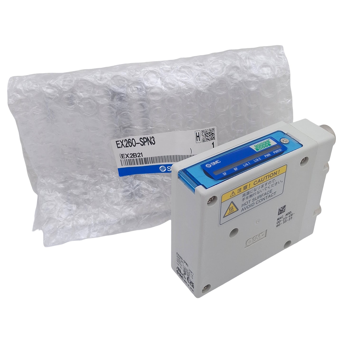New SMC EX260-SPN3 Serial Interface Unit PROFINET, PNP, 16-Outputs, 4-Pin M12, 24VDC
