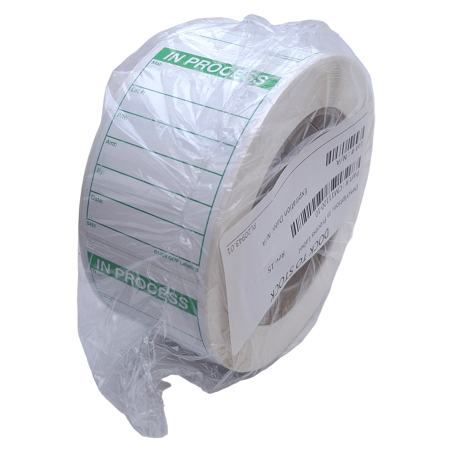 New GMP Labeling S451 In Process Label 500/Roll, 2 x 3in Rectangle, Matte Litho