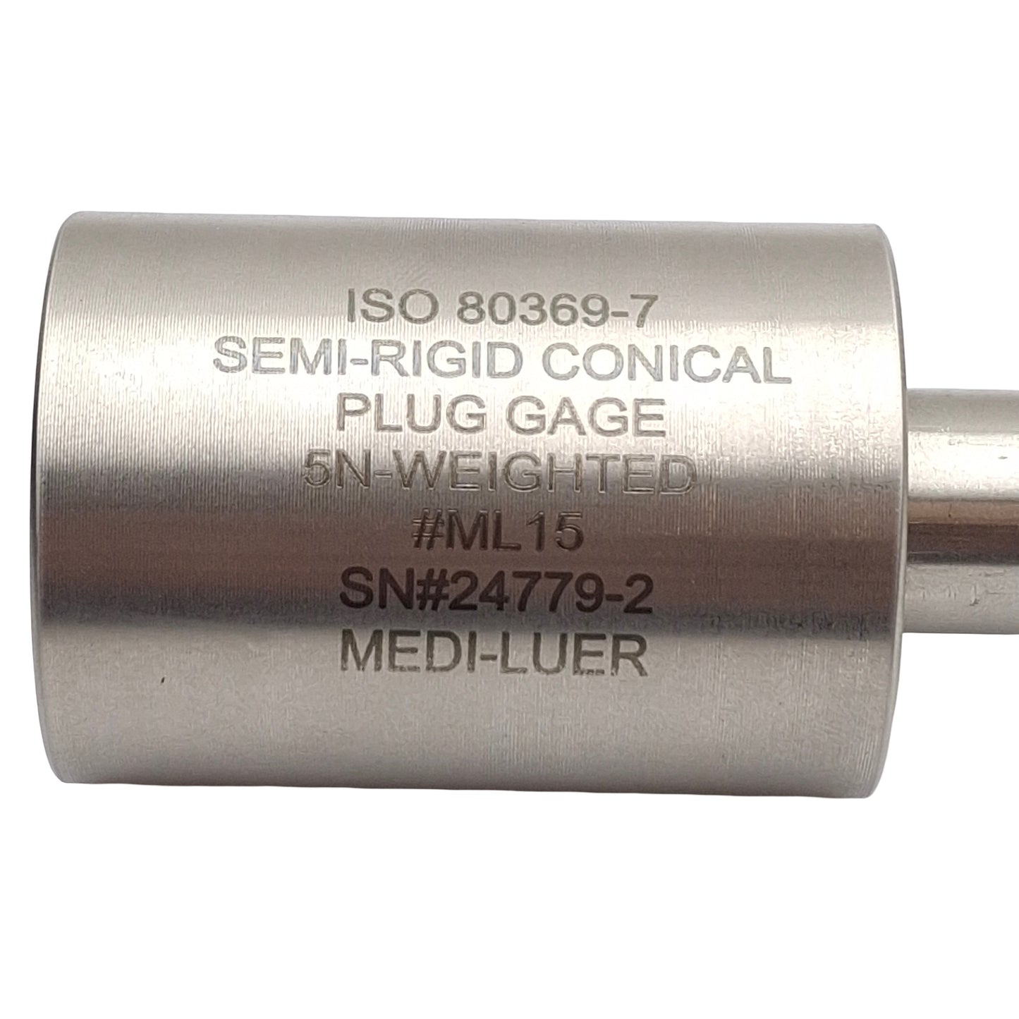 Used ISO 80369-7 Figure C.2 Male Luer Connector Reference Plug Gage, 5N Weighted