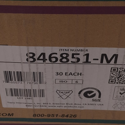 New Epic 846851-M White Coated Frocks 30/Case, Cleanroom-Safe, ESD-Safe, Medium