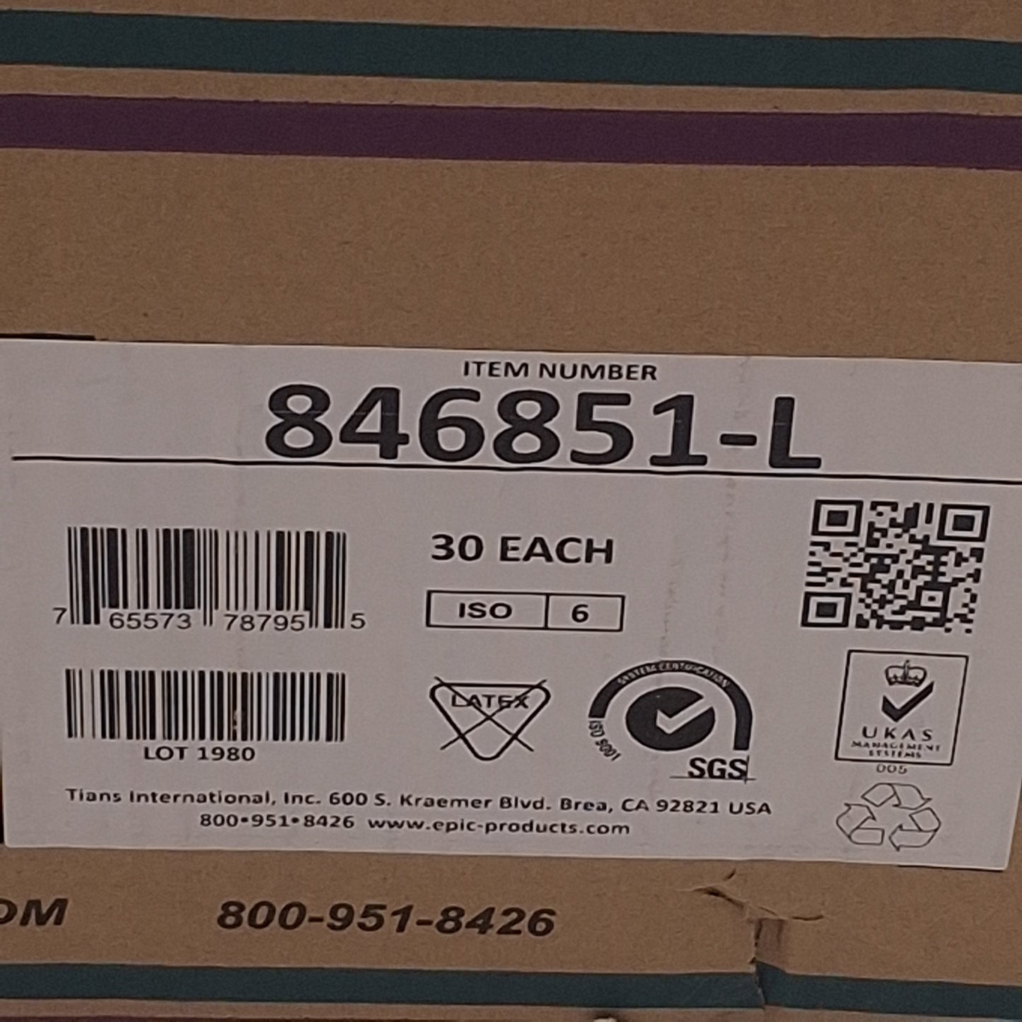 New Epic 846851-L White Coated Frocks 30/Case, Cleanroom-Safe, ESD-Safe, Large