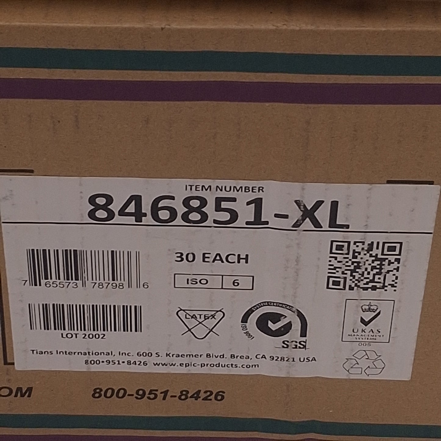 New Epic 846851-XL White Coated Frocks, 30/Case, Cleanroom-Safe, Extra-Large