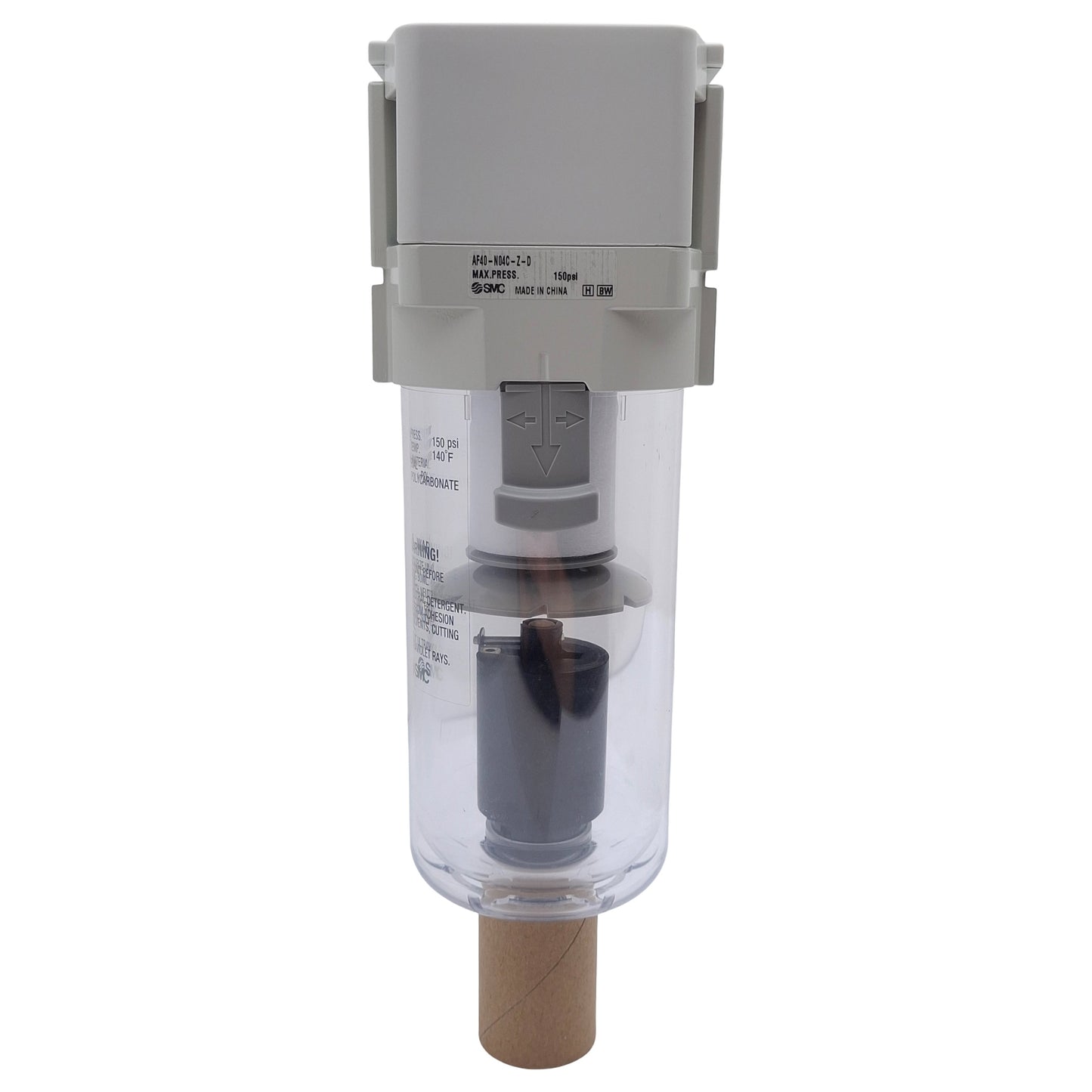 New SMC AF40-N04C-Z-D Pneumatic Air Filter, NC, 1/2in NPT, 5µm Filtration, 150psi