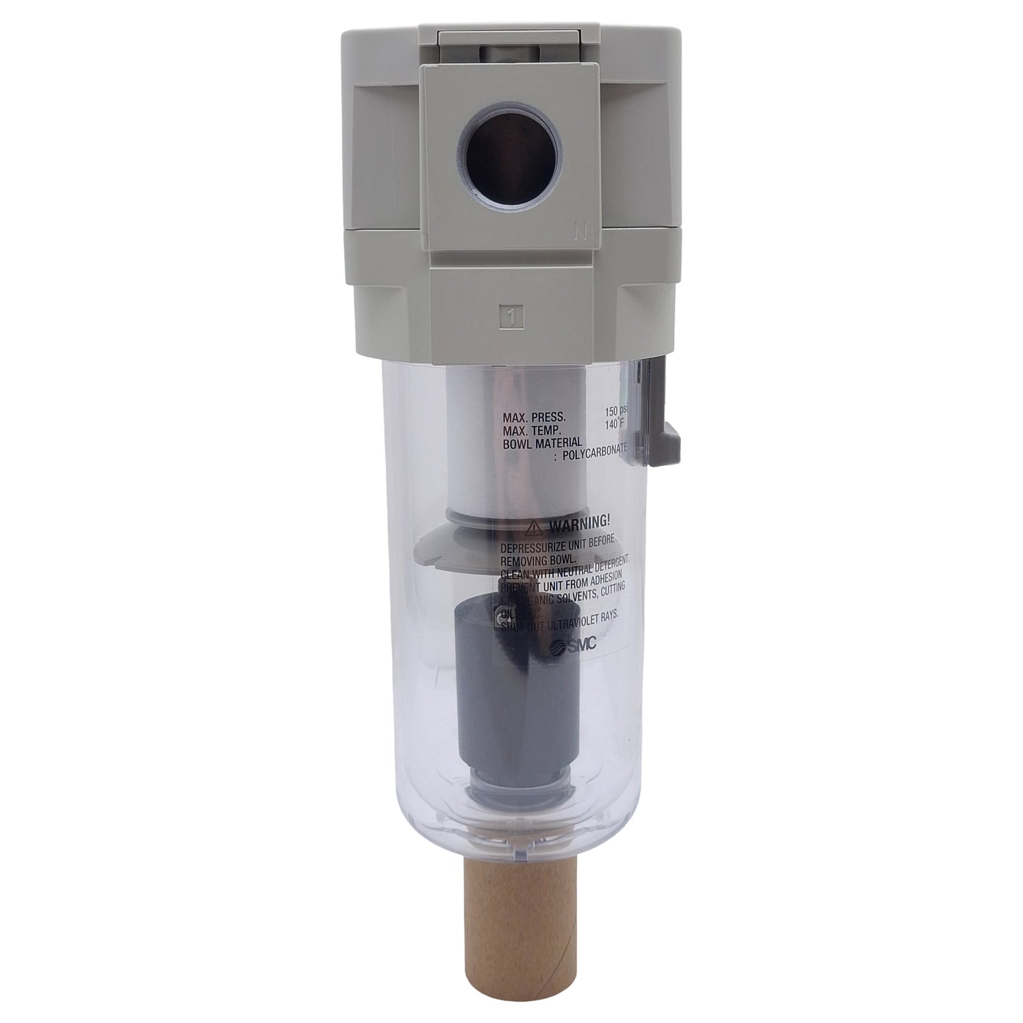 New SMC AF40-N04C-Z-D Pneumatic Air Filter, NC, 1/2in NPT, 5µm Filtration, 150psi