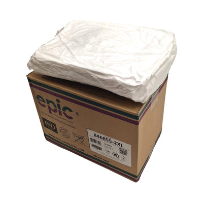 New Epic 846855-2XL White Reusable General Purpose Work Smock, 2XL Size, Case of 30