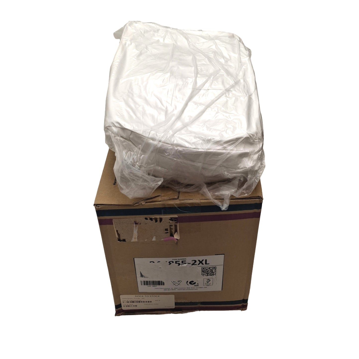 New Epic 846855-2XL White Reusable General Purpose Work Smock, 2XL Size, Case of 30